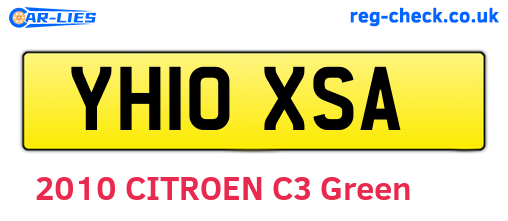 YH10XSA are the vehicle registration plates.