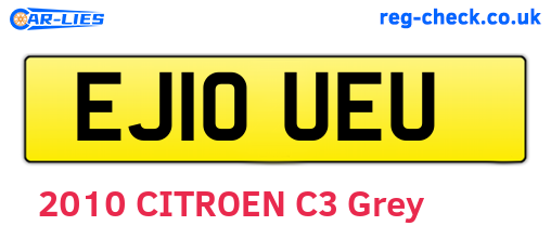 EJ10UEU are the vehicle registration plates.