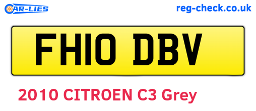 FH10DBV are the vehicle registration plates.