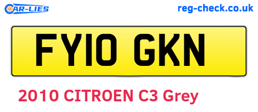 FY10GKN are the vehicle registration plates.