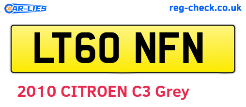 LT60NFN are the vehicle registration plates.