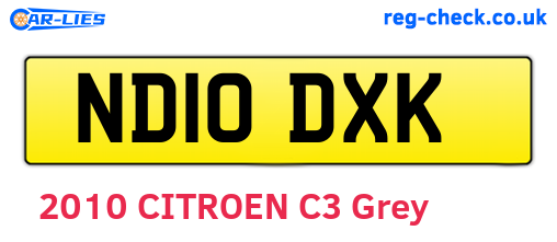 ND10DXK are the vehicle registration plates.