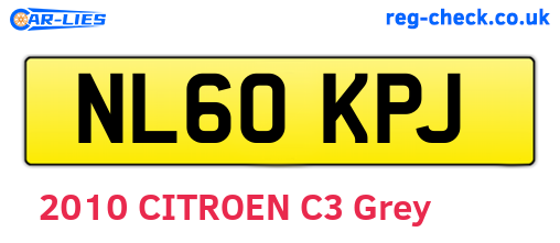 NL60KPJ are the vehicle registration plates.