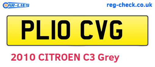 PL10CVG are the vehicle registration plates.
