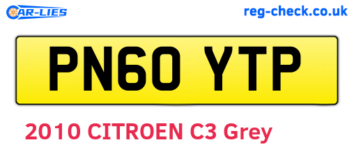 PN60YTP are the vehicle registration plates.