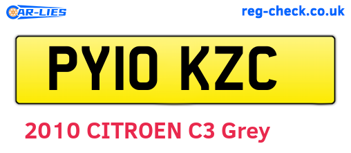 PY10KZC are the vehicle registration plates.