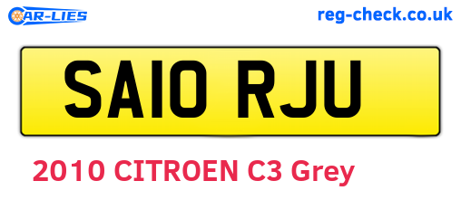 SA10RJU are the vehicle registration plates.