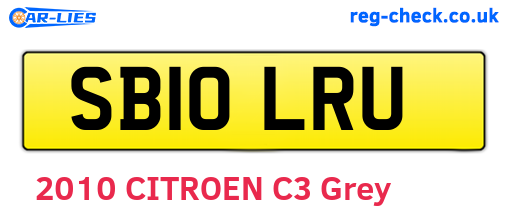 SB10LRU are the vehicle registration plates.