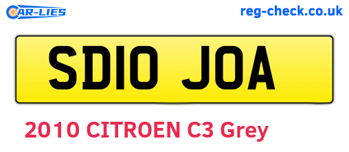 SD10JOA are the vehicle registration plates.