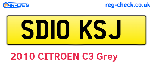 SD10KSJ are the vehicle registration plates.