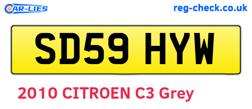 SD59HYW are the vehicle registration plates.