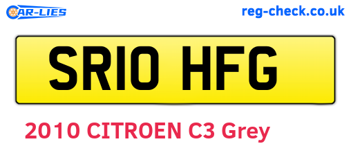 SR10HFG are the vehicle registration plates.
