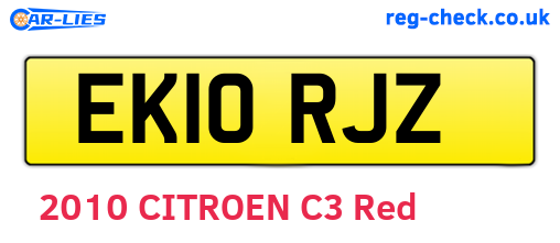EK10RJZ are the vehicle registration plates.