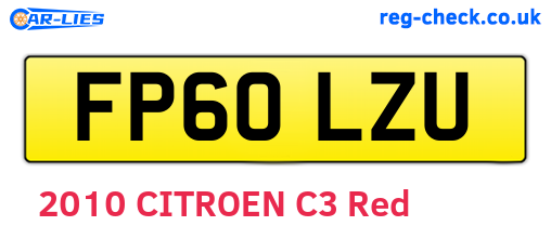 FP60LZU are the vehicle registration plates.