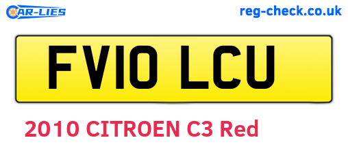 FV10LCU are the vehicle registration plates.