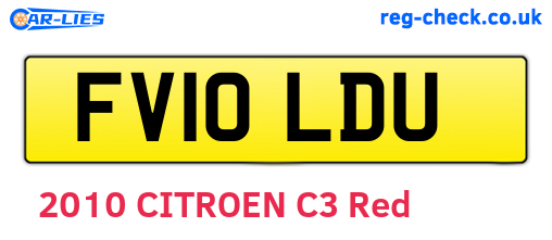 FV10LDU are the vehicle registration plates.