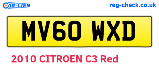 MV60WXD are the vehicle registration plates.