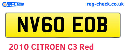 NV60EOB are the vehicle registration plates.