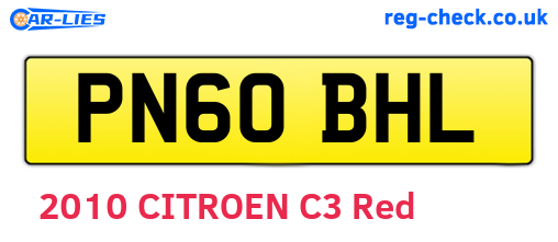 PN60BHL are the vehicle registration plates.