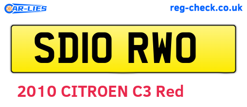 SD10RWO are the vehicle registration plates.