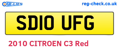 SD10UFG are the vehicle registration plates.