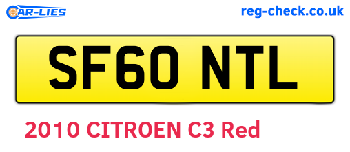 SF60NTL are the vehicle registration plates.