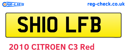 SH10LFB are the vehicle registration plates.