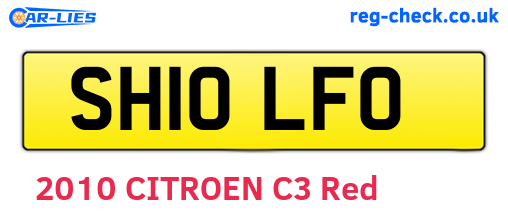 SH10LFO are the vehicle registration plates.