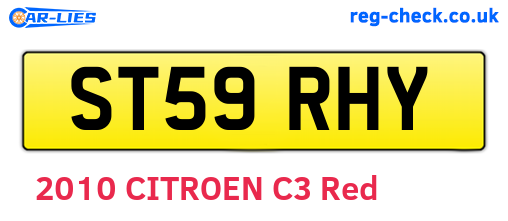 ST59RHY are the vehicle registration plates.