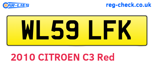 WL59LFK are the vehicle registration plates.