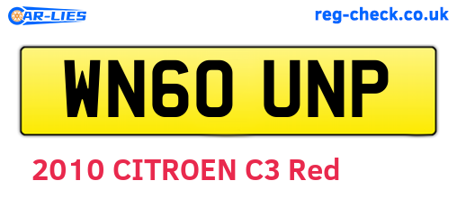 WN60UNP are the vehicle registration plates.
