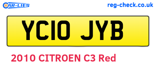 YC10JYB are the vehicle registration plates.