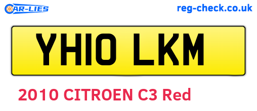 YH10LKM are the vehicle registration plates.