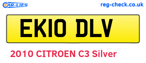 EK10DLV are the vehicle registration plates.