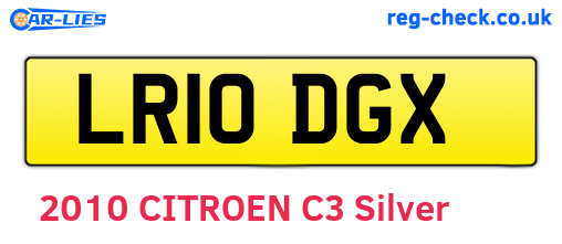LR10DGX are the vehicle registration plates.
