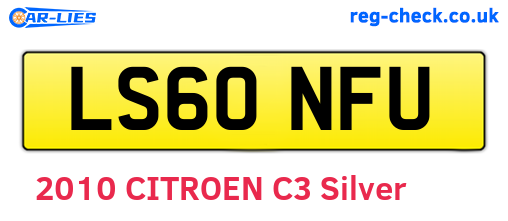 LS60NFU are the vehicle registration plates.