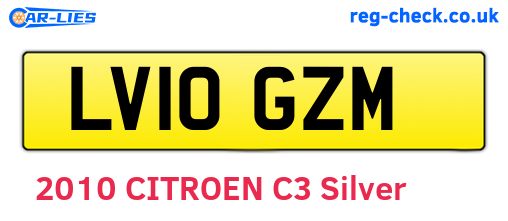LV10GZM are the vehicle registration plates.