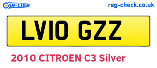 LV10GZZ are the vehicle registration plates.