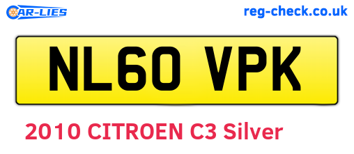 NL60VPK are the vehicle registration plates.