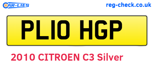 PL10HGP are the vehicle registration plates.
