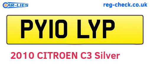 PY10LYP are the vehicle registration plates.