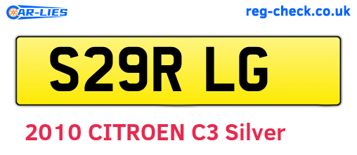 S29RLG are the vehicle registration plates.