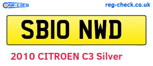 SB10NWD are the vehicle registration plates.