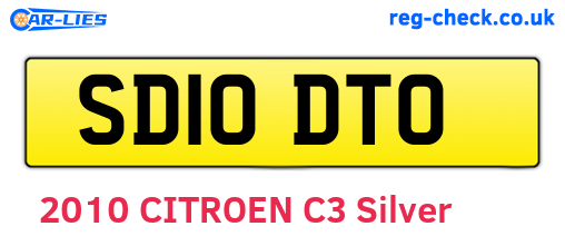 SD10DTO are the vehicle registration plates.