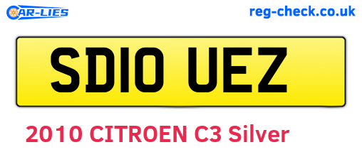 SD10UEZ are the vehicle registration plates.