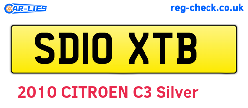 SD10XTB are the vehicle registration plates.