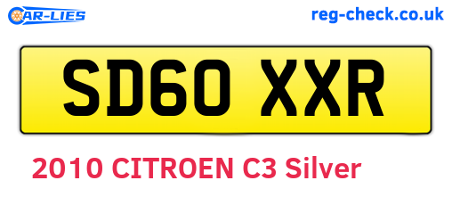 SD60XXR are the vehicle registration plates.