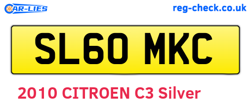 SL60MKC are the vehicle registration plates.