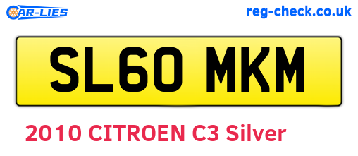 SL60MKM are the vehicle registration plates.