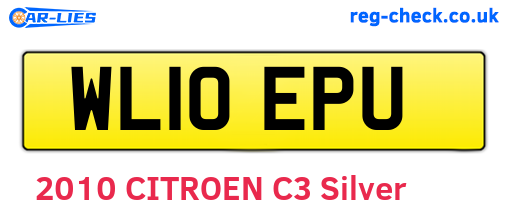 WL10EPU are the vehicle registration plates.